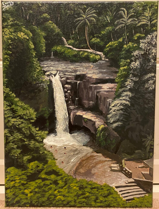 Waterfall (Acrylic Painting)